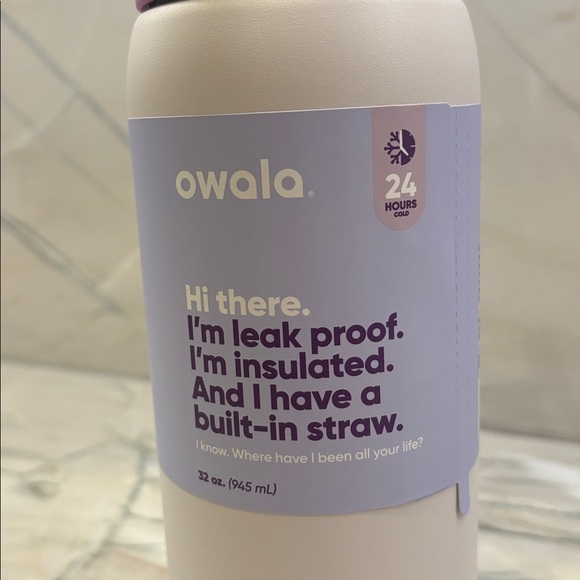 Owala FreeSip Insulated Stainless Steel Water Bottle 32oz, Dreamy Field, NWT - Picture 5 of 6